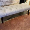 Tufted Indoor Grey Bench