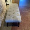 Tufted Indoor Grey Bench