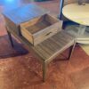 Mid-Century Modern Two Tier End Table with Drawer