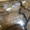 Hand Carved Farm Scene Wood Coffee Table