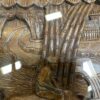 Hand Carved Farm Scene Wood Coffee Table