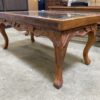 Hand Carved Farm Scene Wood Coffee Table
