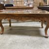 Hand Carved Farm Scene Wood Coffee Table