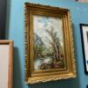 Gold Framed River Scene Oil Painting