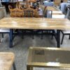 IKEA Skogsta Blonde & Black Wooden Dining Set
