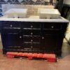 JAMES MARTIN VANITIES Brookfield 60-in Black Onyx Undermount Double Sink Bathroom Vanity with White Zeus Quartz Top