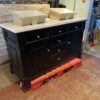 JAMES MARTIN VANITIES Brookfield 60-in Black Onyx Undermount Double Sink Bathroom Vanity with White Zeus Quartz Top