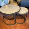 Outdoor Marble Pattern Top Nesting Tables (Set of 2)