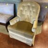 Vintage Gold Velvet Swivel Chair