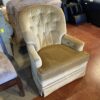 Vintage Gold Velvet Swivel Chair