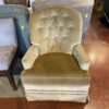 Vintage Gold Velvet Swivel Chair
