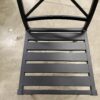 RESTORATION HARDWARE Black Metal Patio Chair with Cross Back