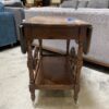 Dark Wood Wagon Wheel Butterfly Table
