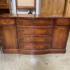 Warm Umber Curved Face Buffet with 6 Drawers