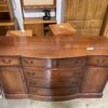 Warm Umber Curved Face Buffet with 6 Drawers