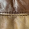 RAPALLO Brown Patchwork Leather Armchair w/ Nailhead Trim