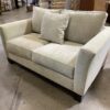 JONATHAN LOUIS Off-Grey Curved Arm Loveseat