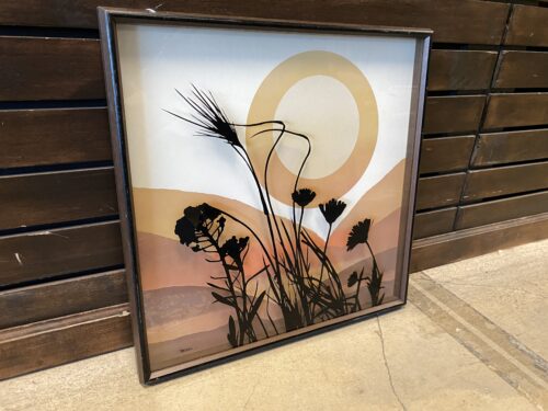 Vintage Lucid Lines Framed Art Piece by Virgil Thrasher