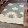 TOWN & COUNTRY LIVING Eternal Rainbow Rug with Blue Background