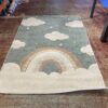 TOWN & COUNTRY LIVING Eternal Rainbow Rug with Blue Background