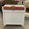 White Slatted Bench with Under-Seat Storage