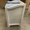 White Slatted Bench with Under-Seat Storage