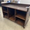 Dark Wood Entry Bench with Shoe Storage
