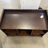 Dark Wood Entry Bench with Shoe Storage