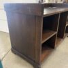 Dark Wood Entry Bench with Shoe Storage