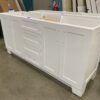 NEW! White 72" 6 Drawer Bathroom Vanity with Gold Hardware and Soft Close