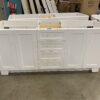 NEW! White 72" 6 Drawer Bathroom Vanity with Gold Hardware and Soft Close