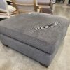 Millennium Grey Fabric Square Ottoman