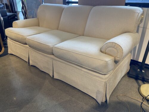 HARDEN Warm Cream Skirted 3-Seater Sofa