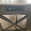 ATLANTIC FURNITURE Grey Lexi Desk with Outlet