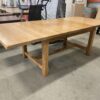 Rustic Trestle Leg Dining Table with Leaves