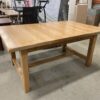 Rustic Trestle Leg Dining Table with Leaves