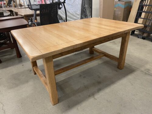 Rustic Trestle Leg Dining Table with Leaves