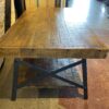 Rustic Blonde Metal Frame Coffee Table