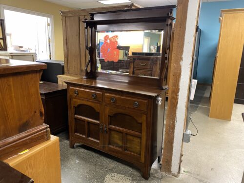 Vintage Mirrored Buffet w/ Chinese Character