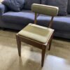 SINGER Vintage Dark Wood Tuck-Away Sewing Machine and Chair