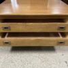Distressed Large Square Wooden Coffee Table w/ 4 Drawers