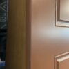 Maroon Brown 1/4 Light 4-Panel Entry Door, Undrilled