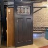 Dark Blue-Grey Entry Door w/ Decorative 1/4 Light, Undrilled