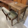 SINGER Vintage Dark Wood Tuck-Away Sewing Machine and Chair