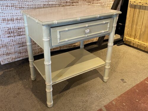 Pale Bamboo-Look Single Drawer Side Table