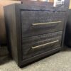 Modern Black & Brass Nightstand
