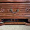 Ornate Cherry Stained Console Table 3-Piece Set