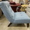 JASON Blue Upholstered Arched Back Slipper Chair
