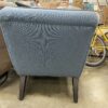 JASON Blue Upholstered Arched Back Slipper Chair