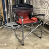 TIMBER RIDGE  Red and Black Heated Seat Camping Chair with Tray